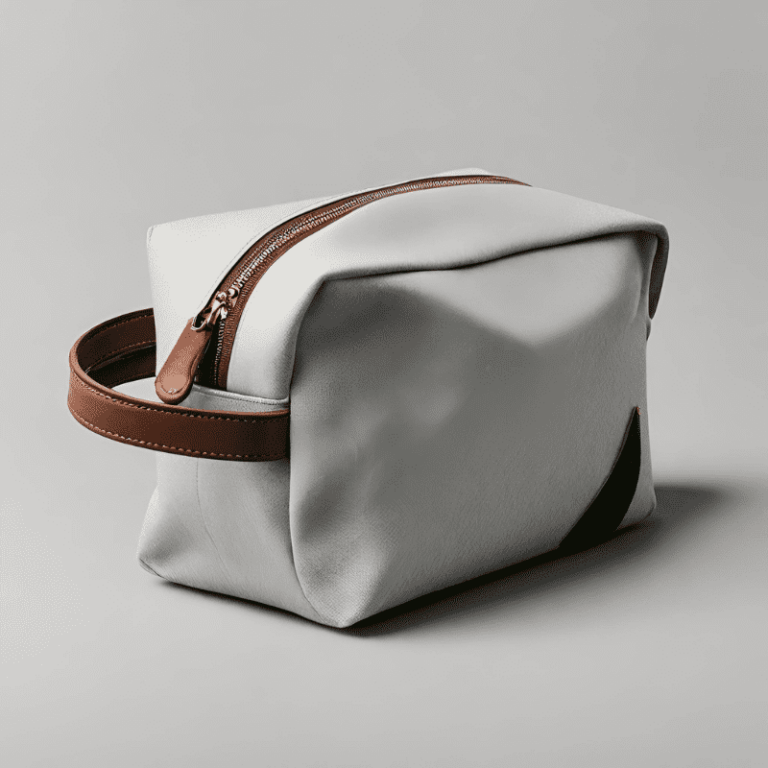 Trousse de toilette blanche moderne