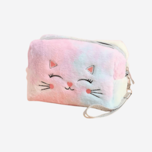 Trousse de toilette enfant chat rose