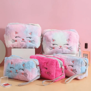 Trousse de toilette enfant chat toutes couleurs