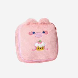 Trousse de toilette enfant peluche rose