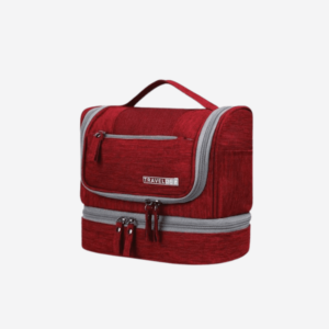 Trousse de toilette voyage rouge - La Range-tout