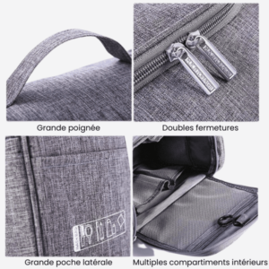 Trousse de toilette à suspendre infos - NomadEssentials